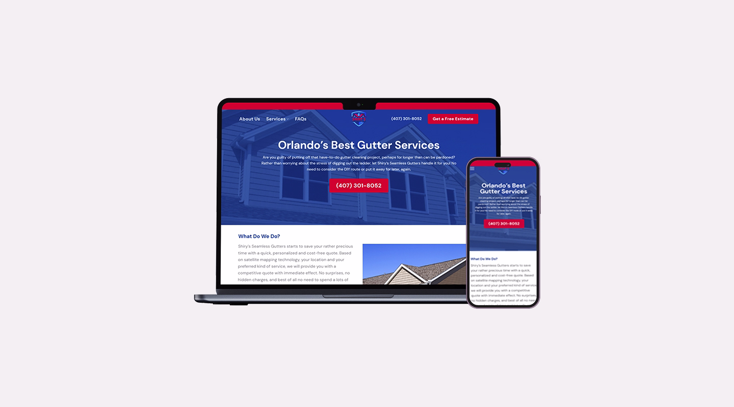 Shiry's Seamless Gutters Website