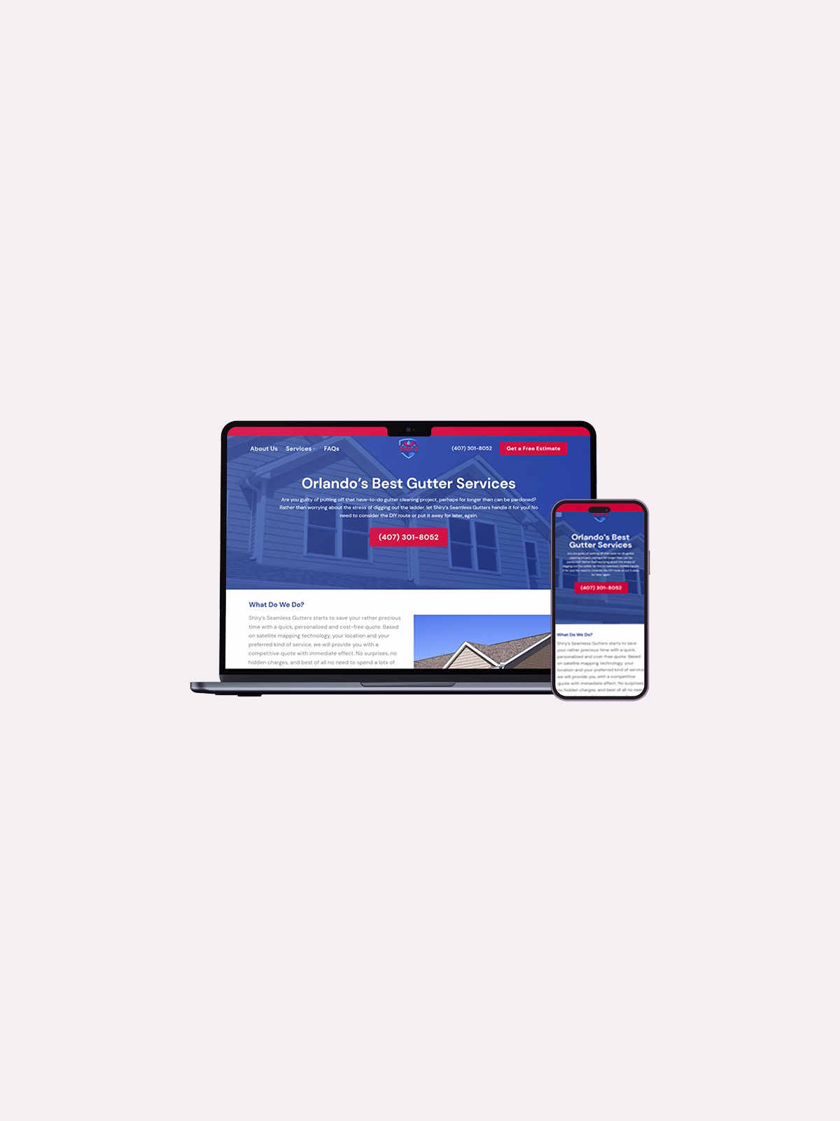 Shiry's Seamless Gutters Website